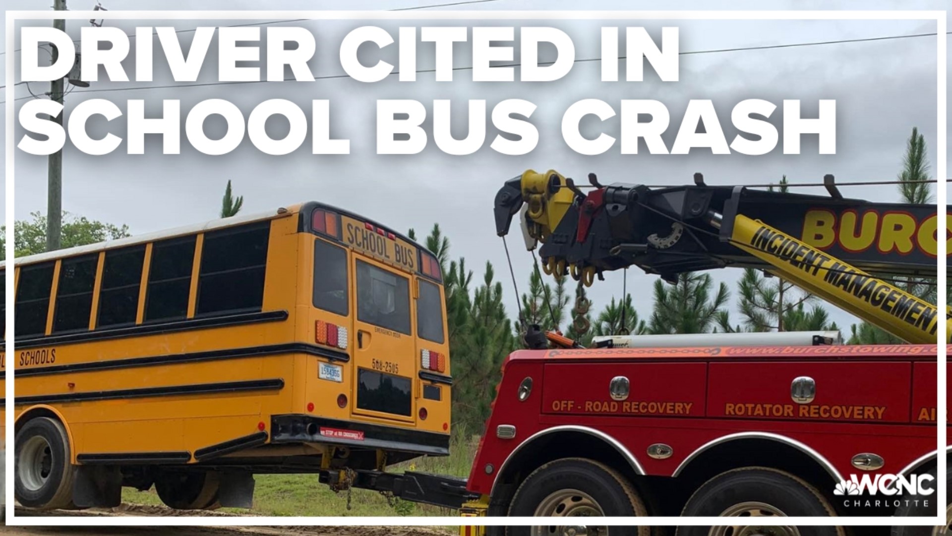 A school bus driver was cited in a crash that left eight students hurt.