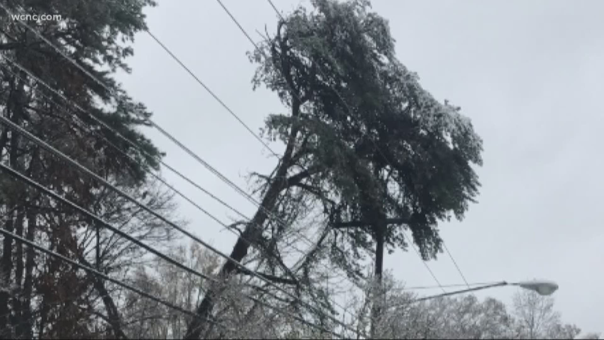 There are over 7,000 outages in Mecklenburg County as of Sunday evening.