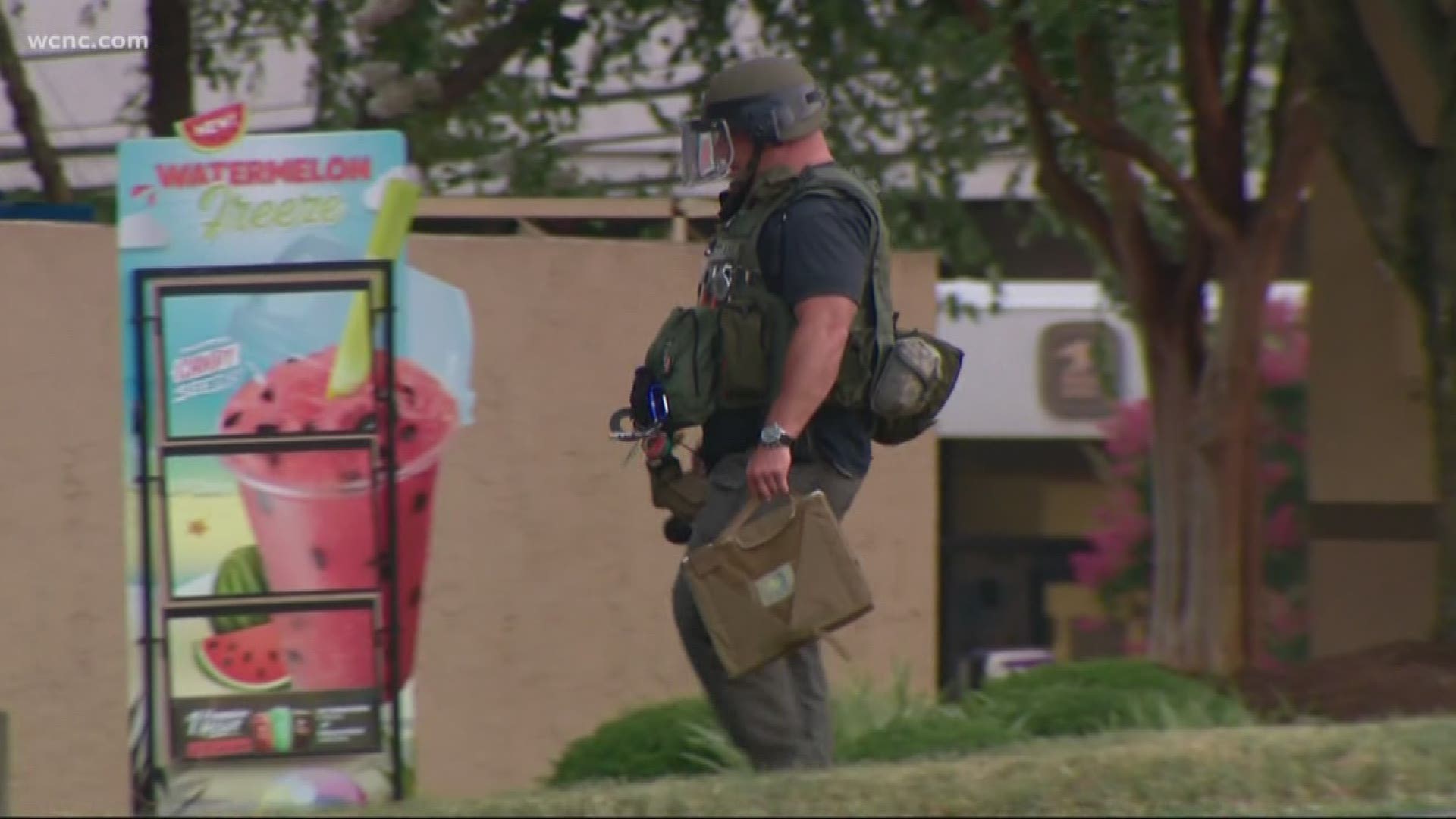 Police later deemed the package safe after investigating it for over two hours.