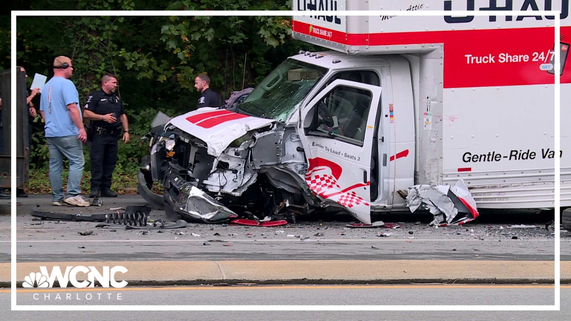 At least nine vehicles were involved in a serious crash on Wilkinson Boulevard near Charlotte Douglas International Airport, Charlotte-Mecklenburg Police said.