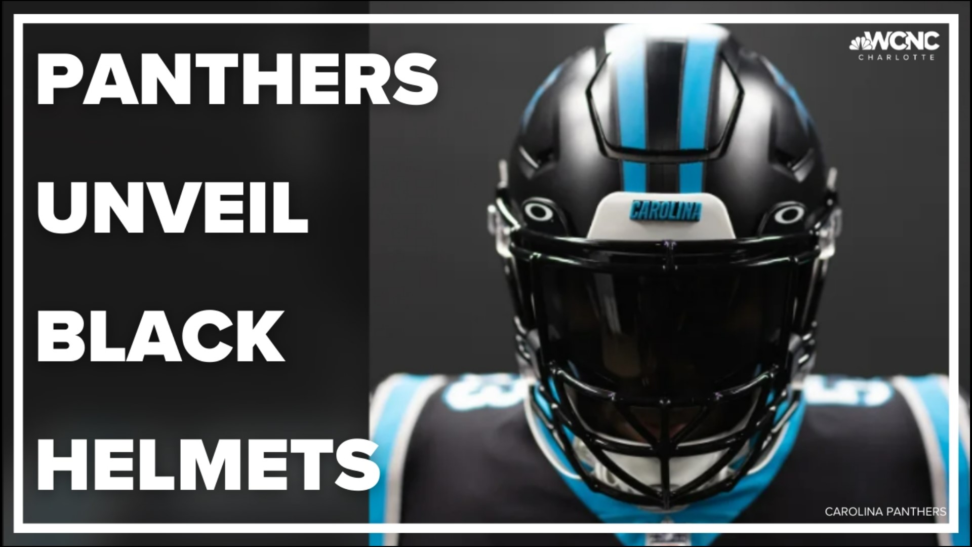 panthers new black helmet