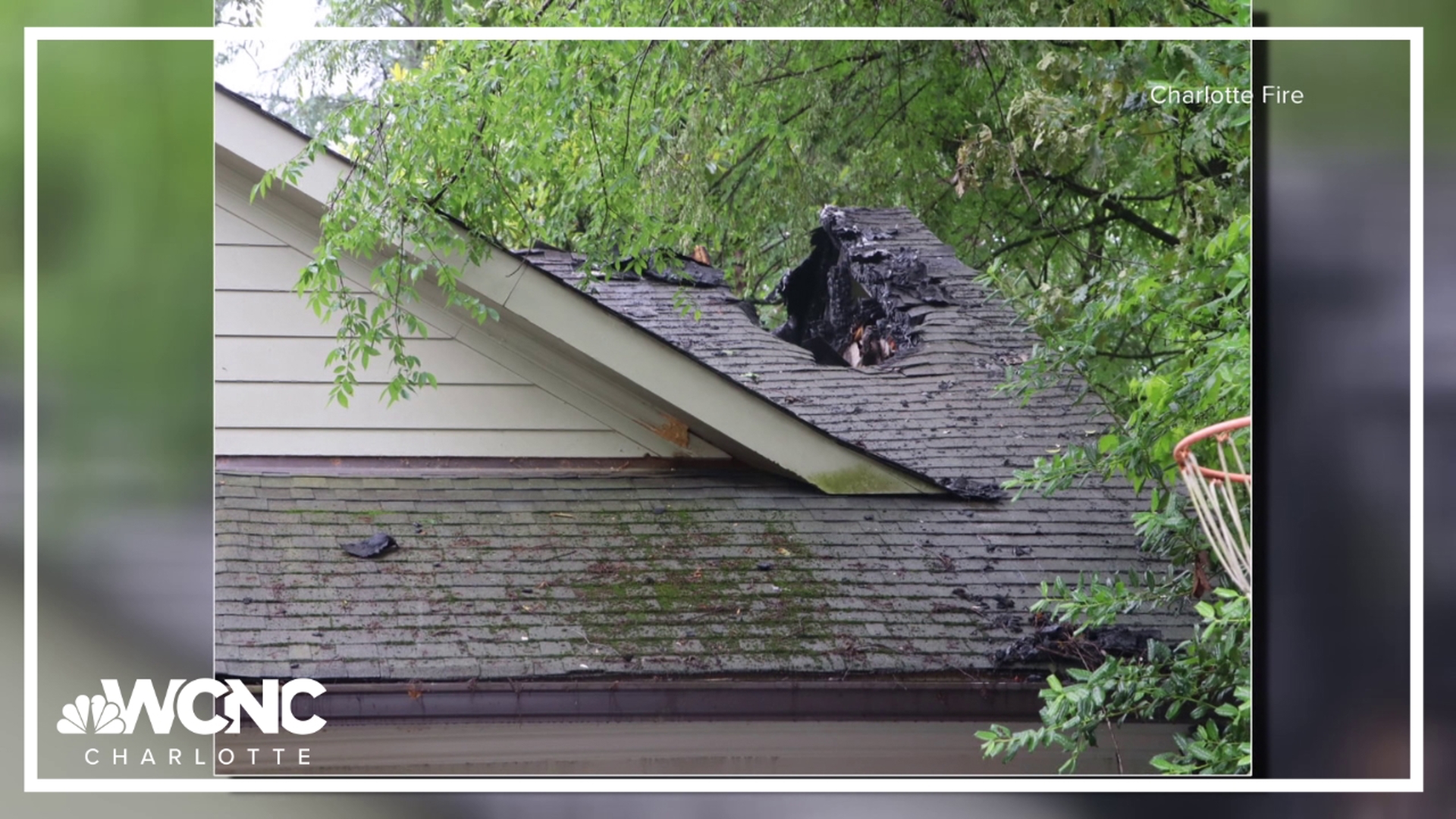 Firefighters say a lightning strike caused a Cotswold home to catch fire.