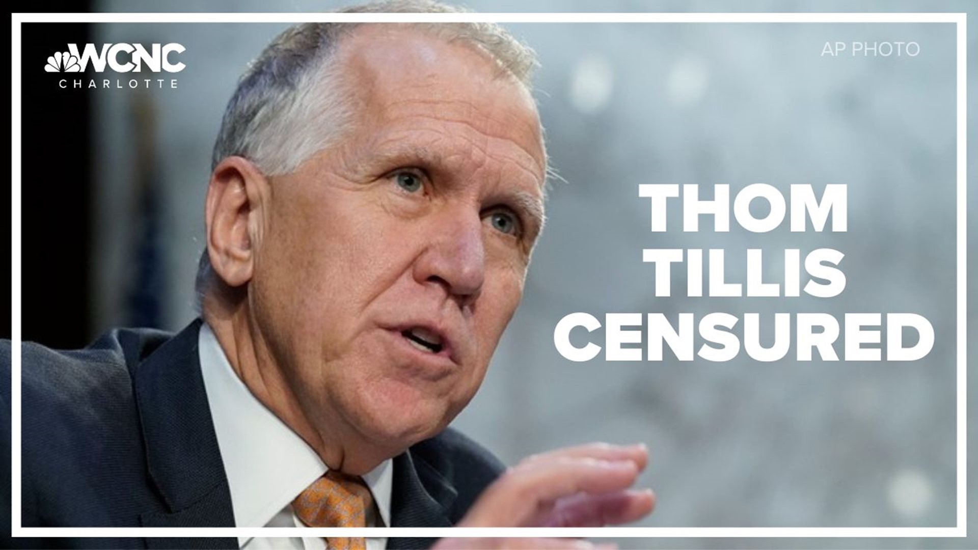 North Carolina conservatives voted to censure sitting Republican U.S. Sen. Thom Tillis at the party's annual convention Saturday.