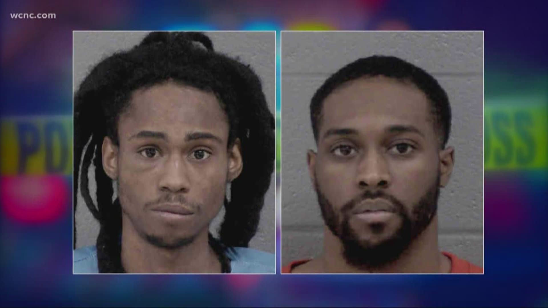 Two men are facing multiple charges after police said they shot an employee at Mr. C's Soul Food in north Charlotte Thursday.