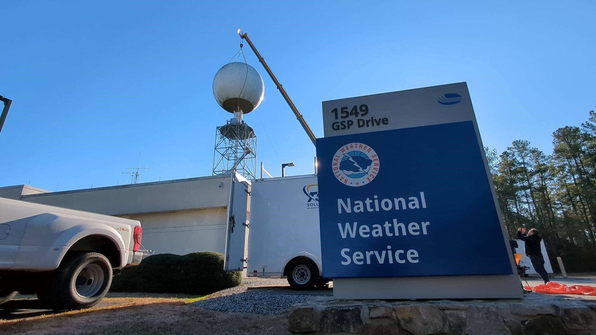Major repairs are now underway to repair our local National Weather Service radar.