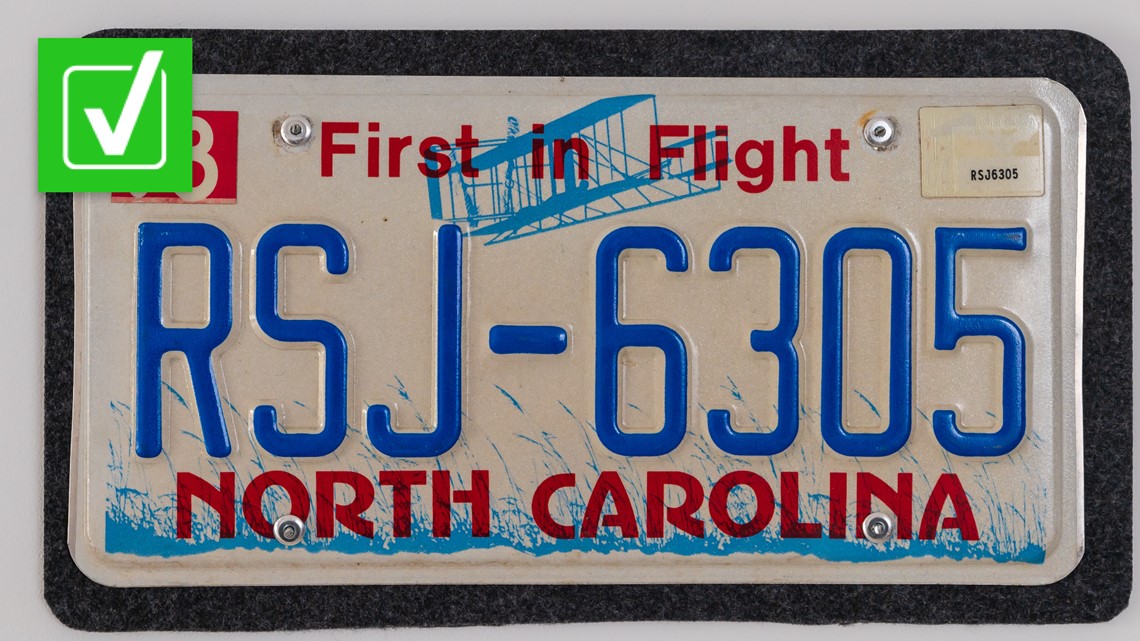 Are there some license plate frames that are illegal in NC?