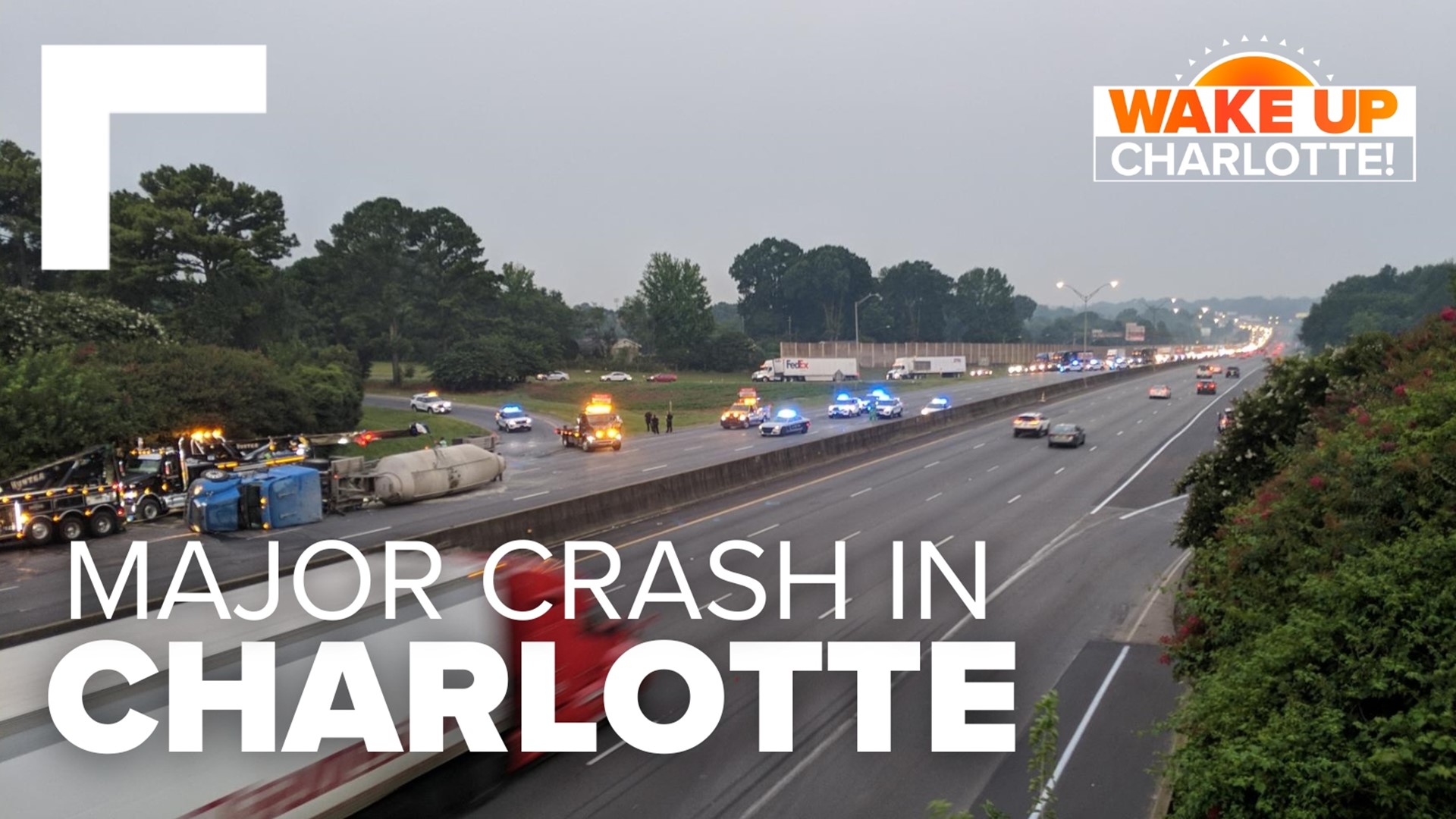 NCDOT said I-85 North is expected to be closed until 8:00 a.m.
