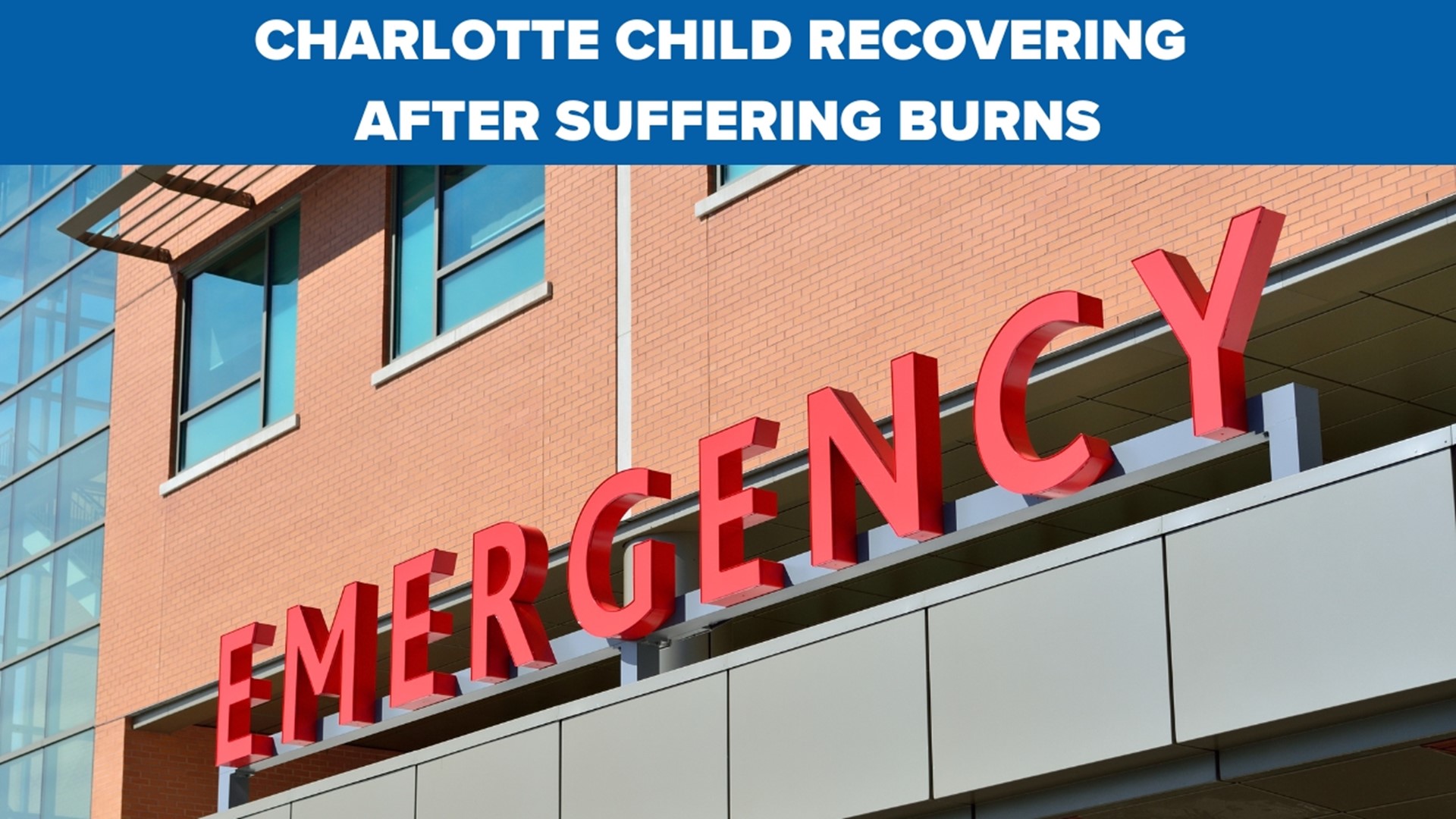 Child recovering from burn injuries