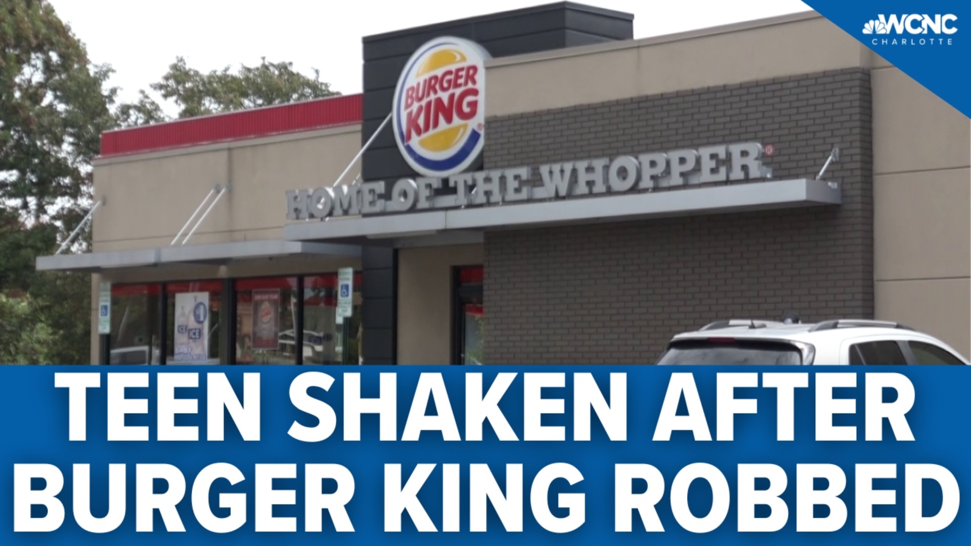 The west Charlotte Burger King the teen works at was robbed over the weekend.