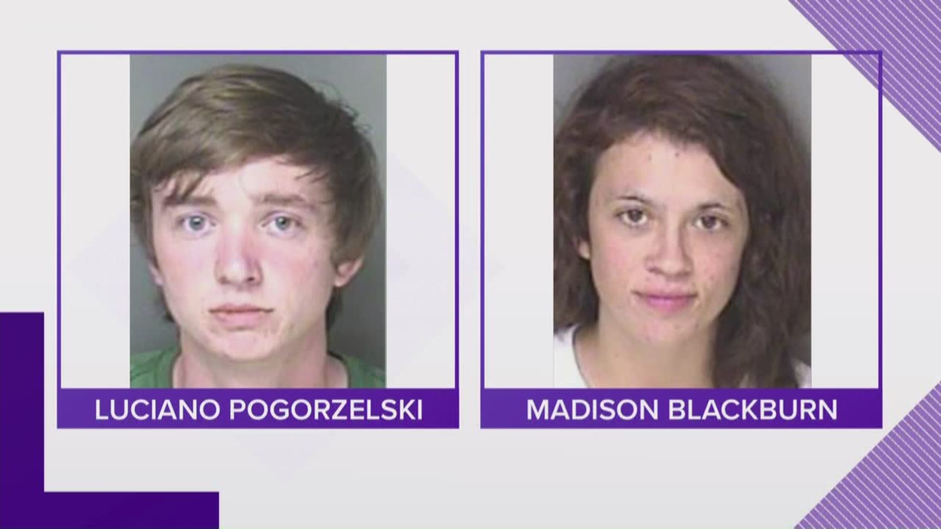 Luciano Pogorzelske and Madison Blackburn were discovered at a gas station in Gastonia. This was after a cross-country manhunt in relation to a September 28 murder.