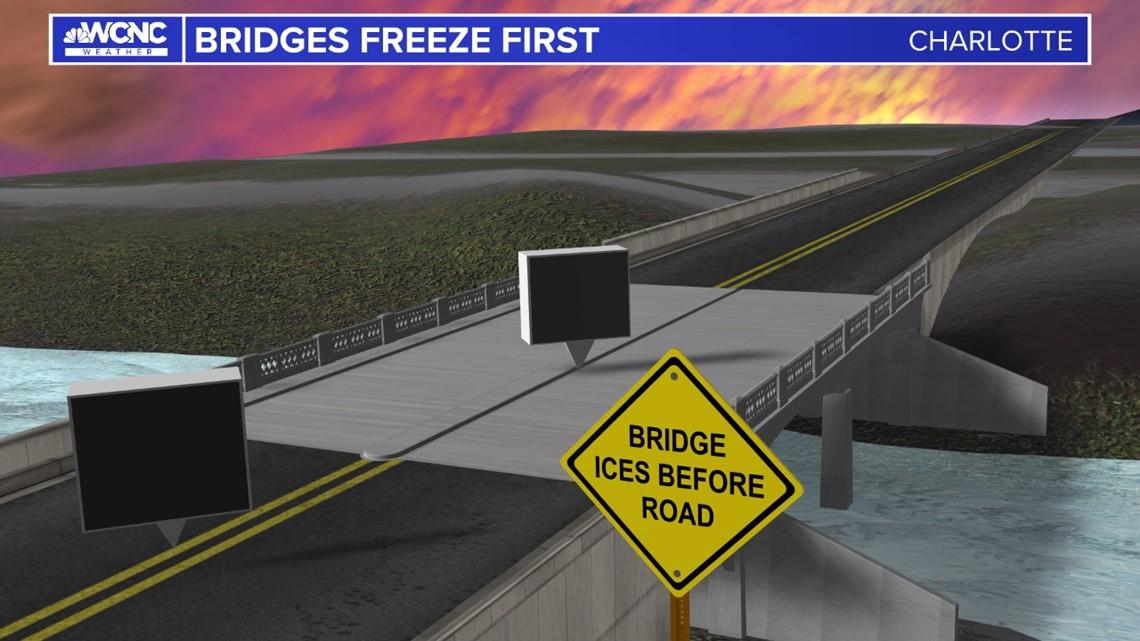 Black ice dangers on bridges and overpasses, Charlotte, NC news