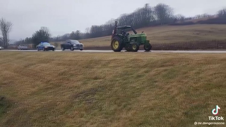 Man steals tractor, leads Boone Police on pursuit