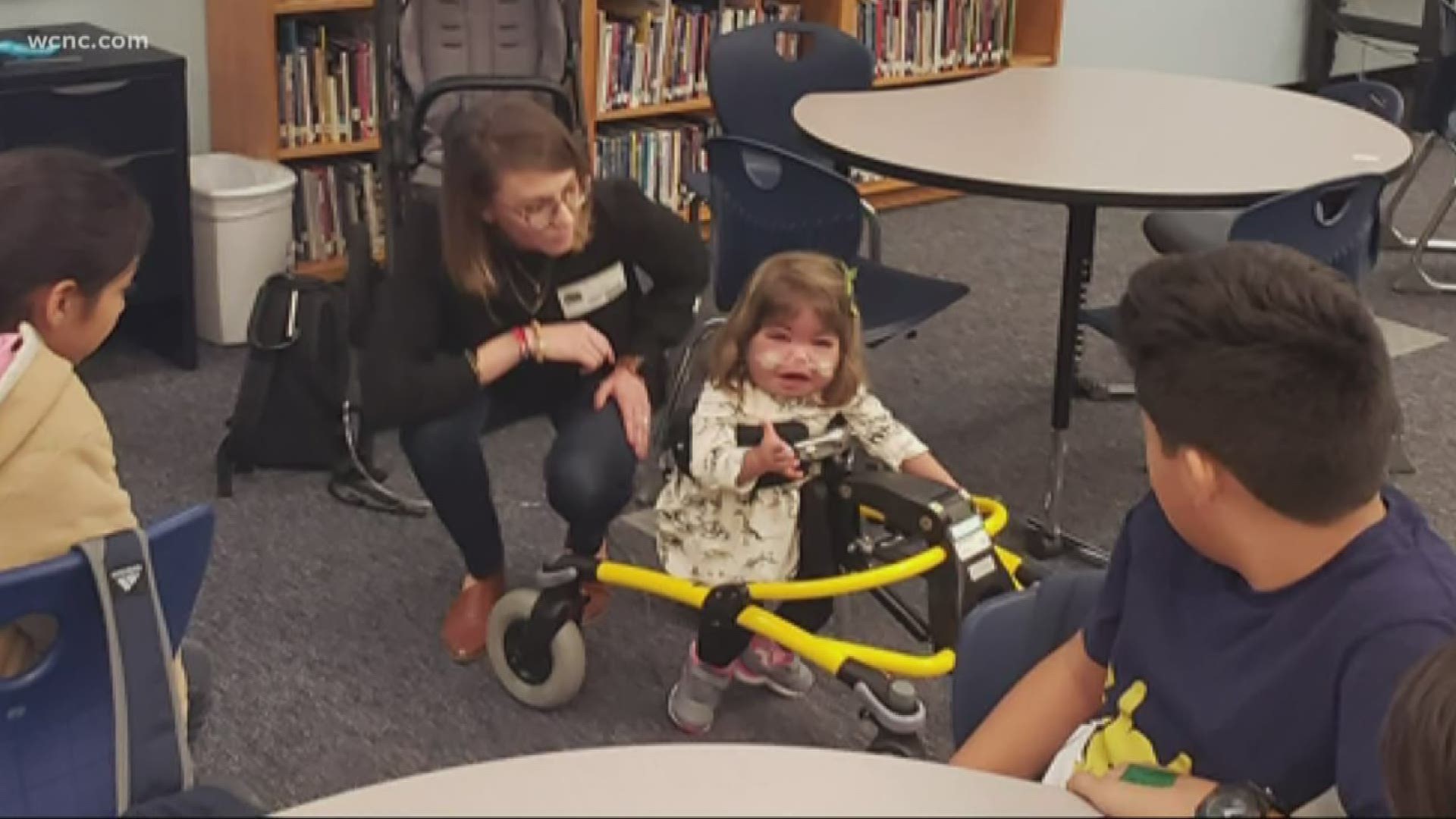 As part of project 'Lead the Way,' students were tasked with helping a 2-year-old who was born with a genetic disorder.