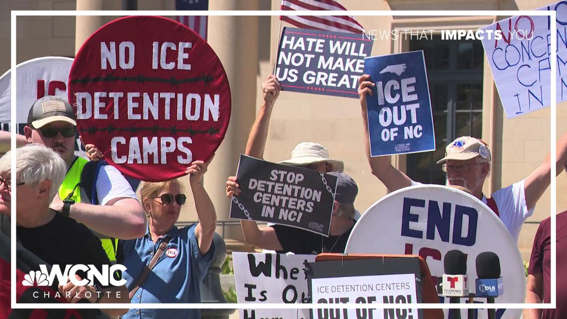 Advocates rally in Charlotte against potential ICE detention centers in ...