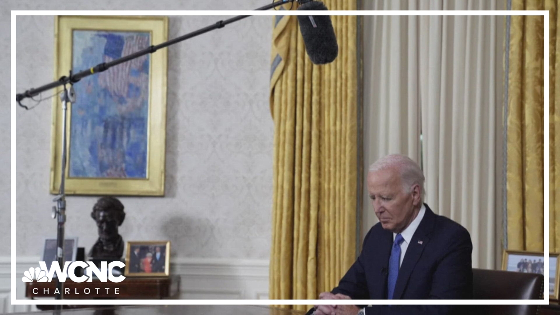 While President Trump was on stage in Charlotte, President Biden was addressing the nation regarding his stepping down from reelection.