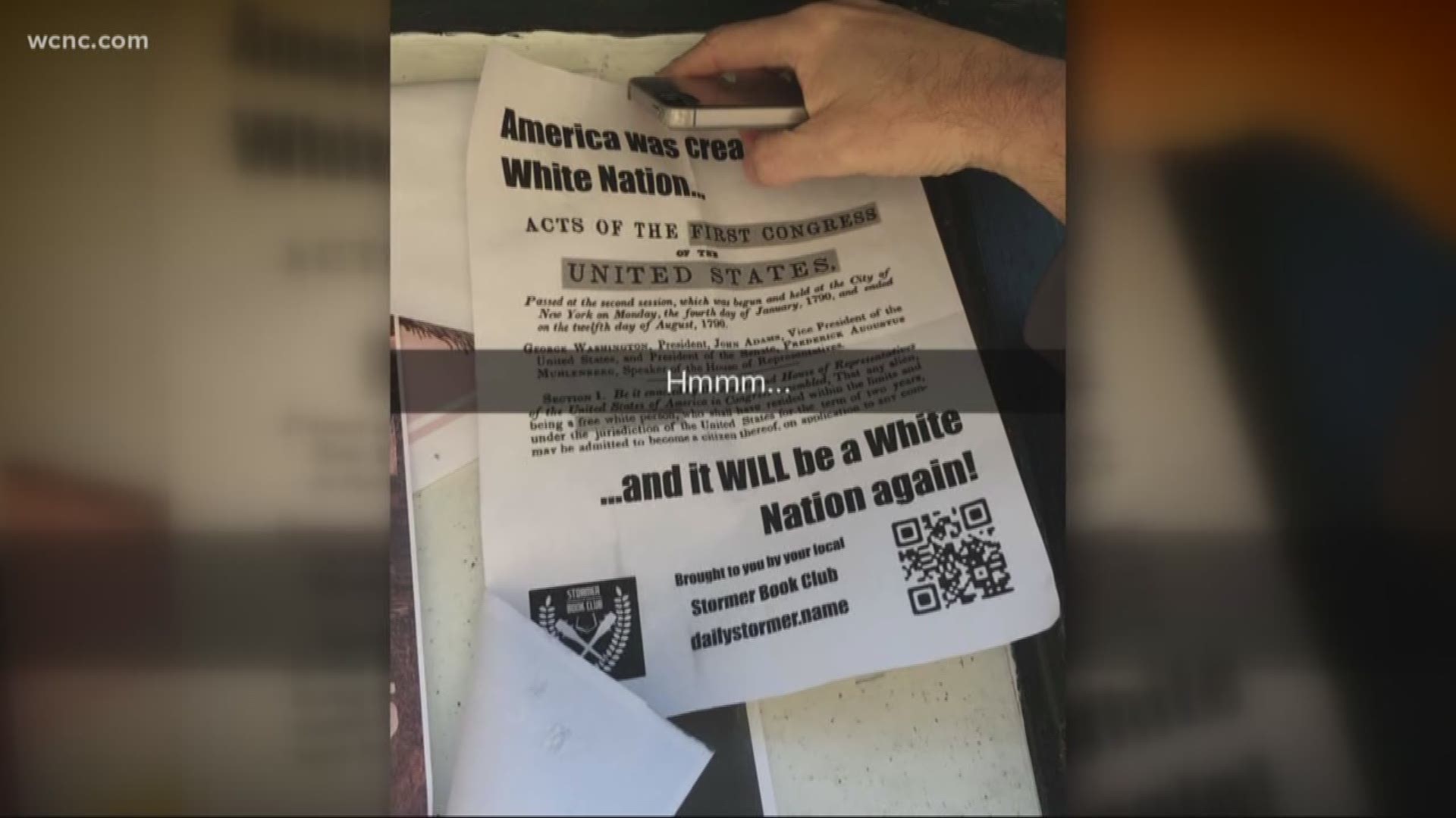 Local college students say a neo-Nazi group is posting recruitment propaganda on campus.