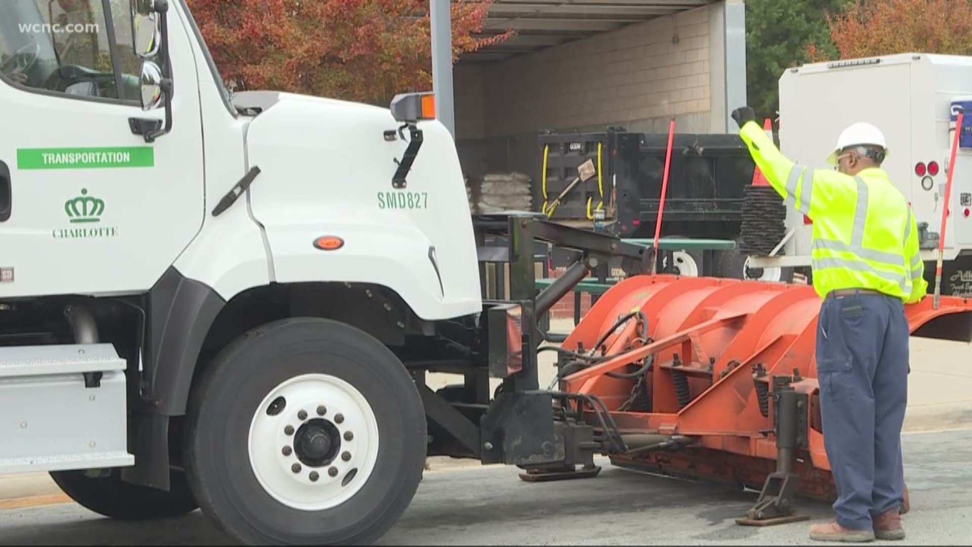 NCDOT said crews are using brine to treat parts of I-40 and roads in Burke and Rutherford counties, and will treat Charlotte area roads after Tuesday's rain.