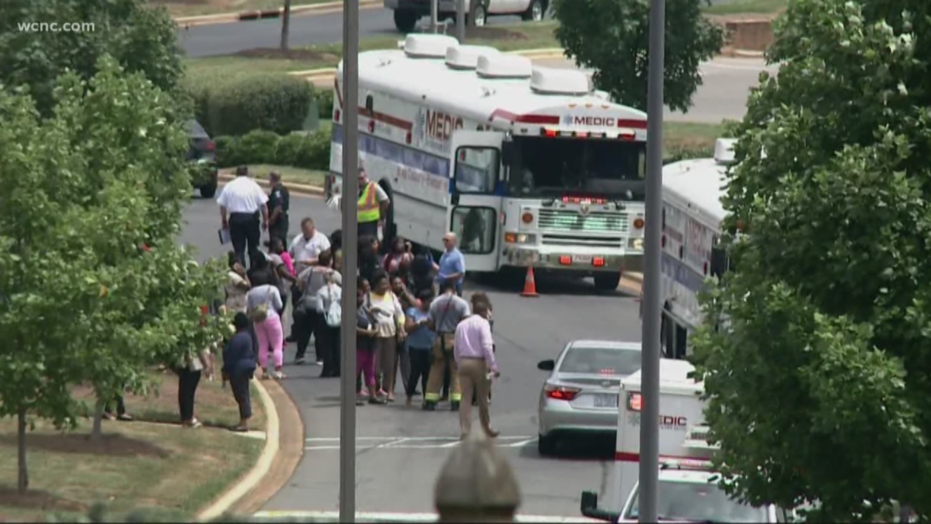 5 hospitalized, 46 ill after strong odor overtakes Charlotte office building.