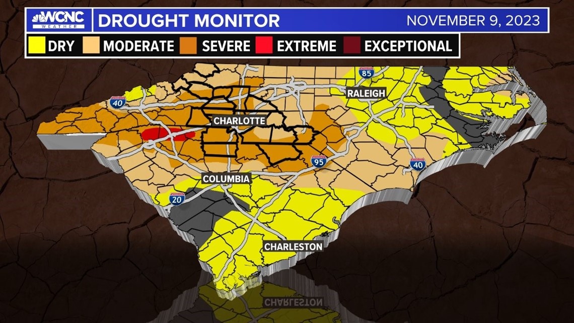 Much of North Carolina under severe drought conditions