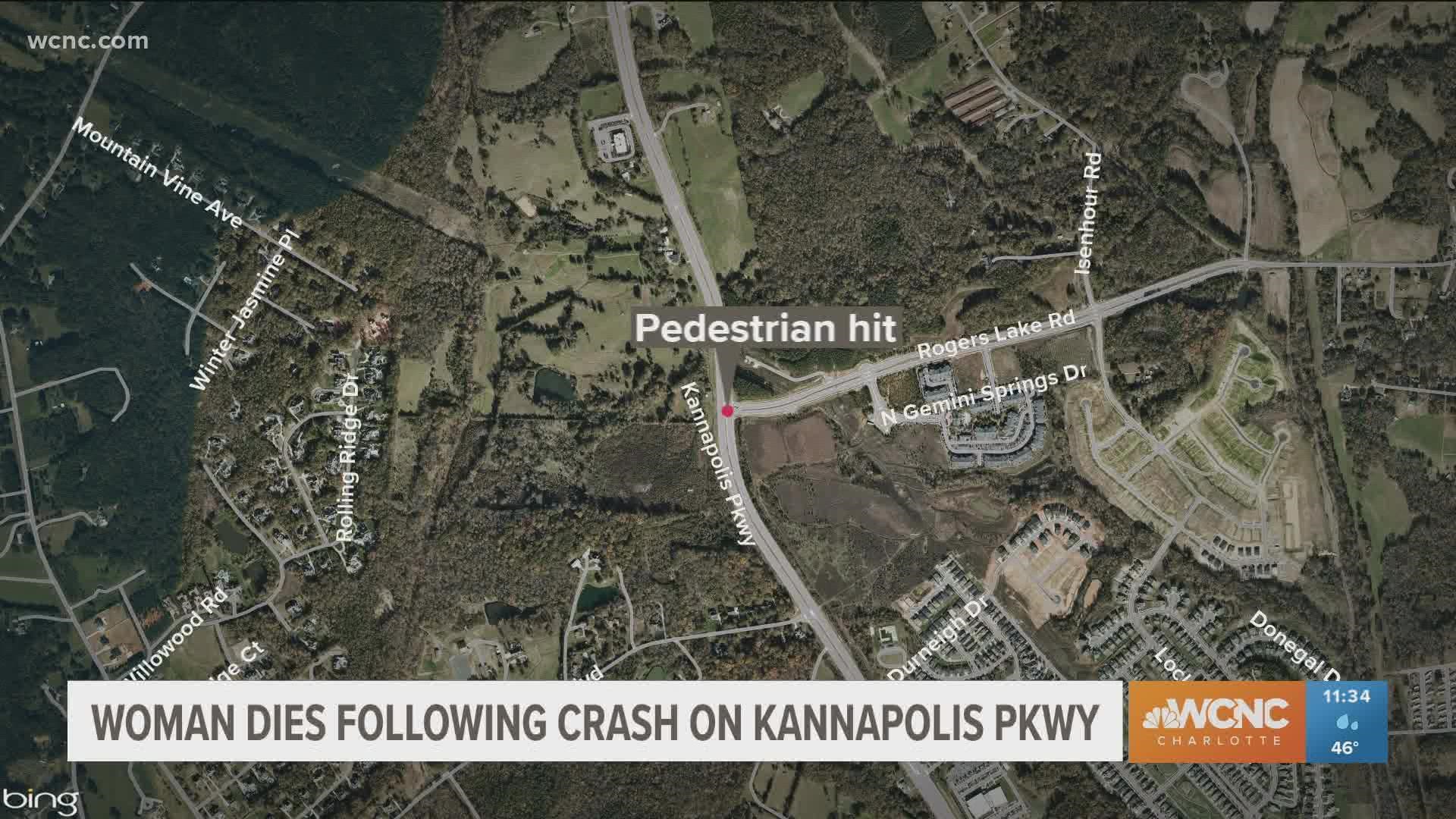 Woman dies following crash on Kannapolis Parkway, police say