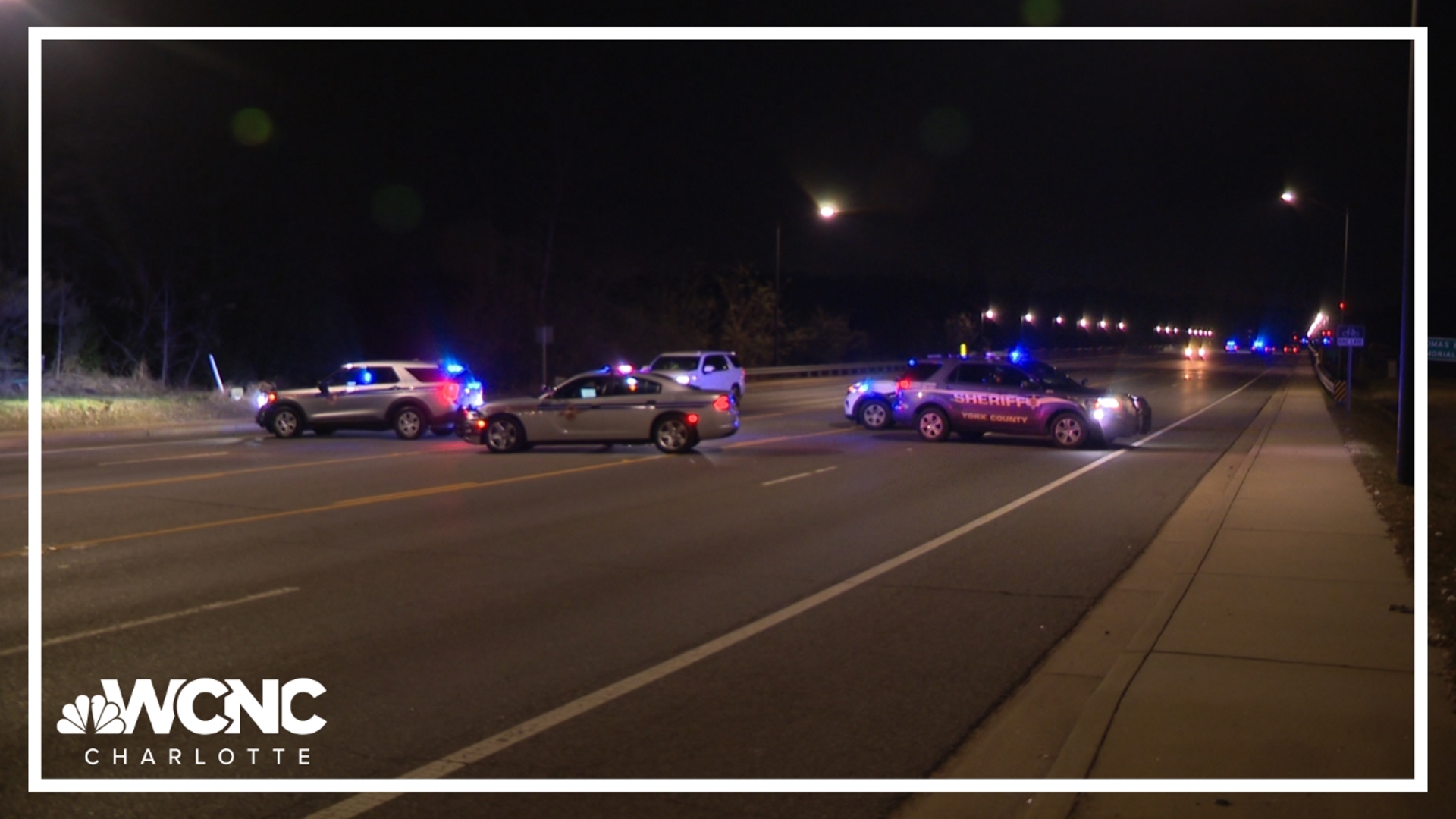 Officers saw the suspect get in a truck with a gun and drive away before crashing at the bridge over the Catawba River. 