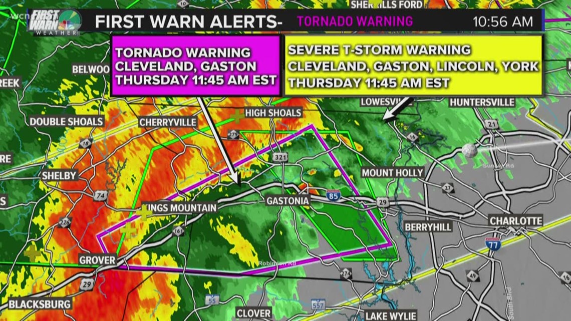 Tornado Warning issued for Cleveland County | wcnc.com