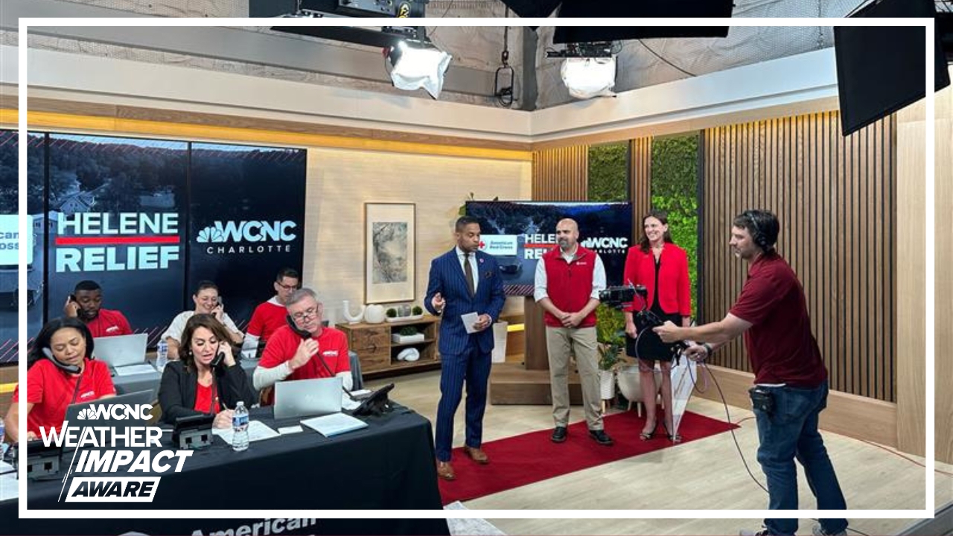 Hughes Floor Covering and Closets by Design each donated $2,500 to the American Red Cross Hurricane Helene relief efforts during the WCNC Charlotte phone bank.