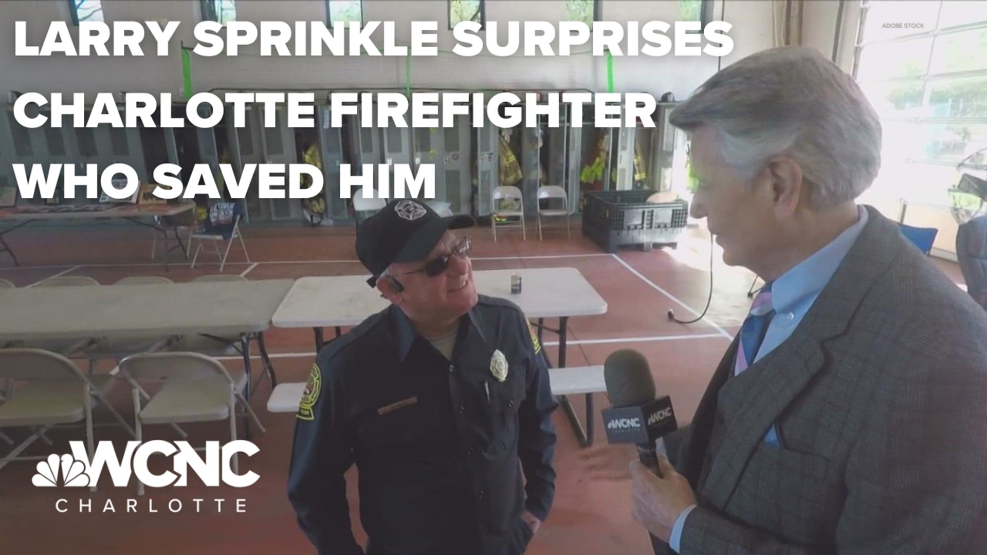 Firefighters from Fire Station 32 were among the first responders who quickly arrived at the scene after Larry Sprinkle was in a life-threatening crash in 2016.