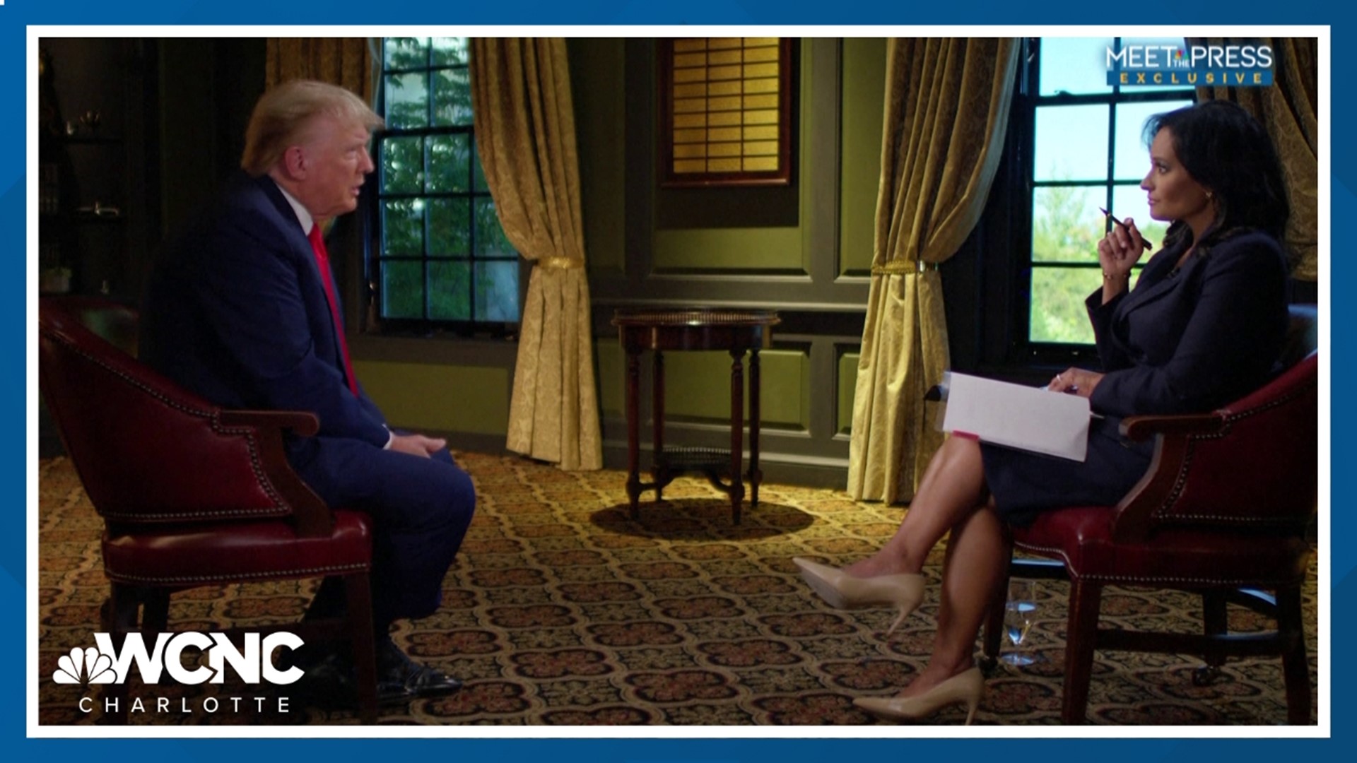 Her first interview is an exclusive sit-down with former President Donald Trump.
