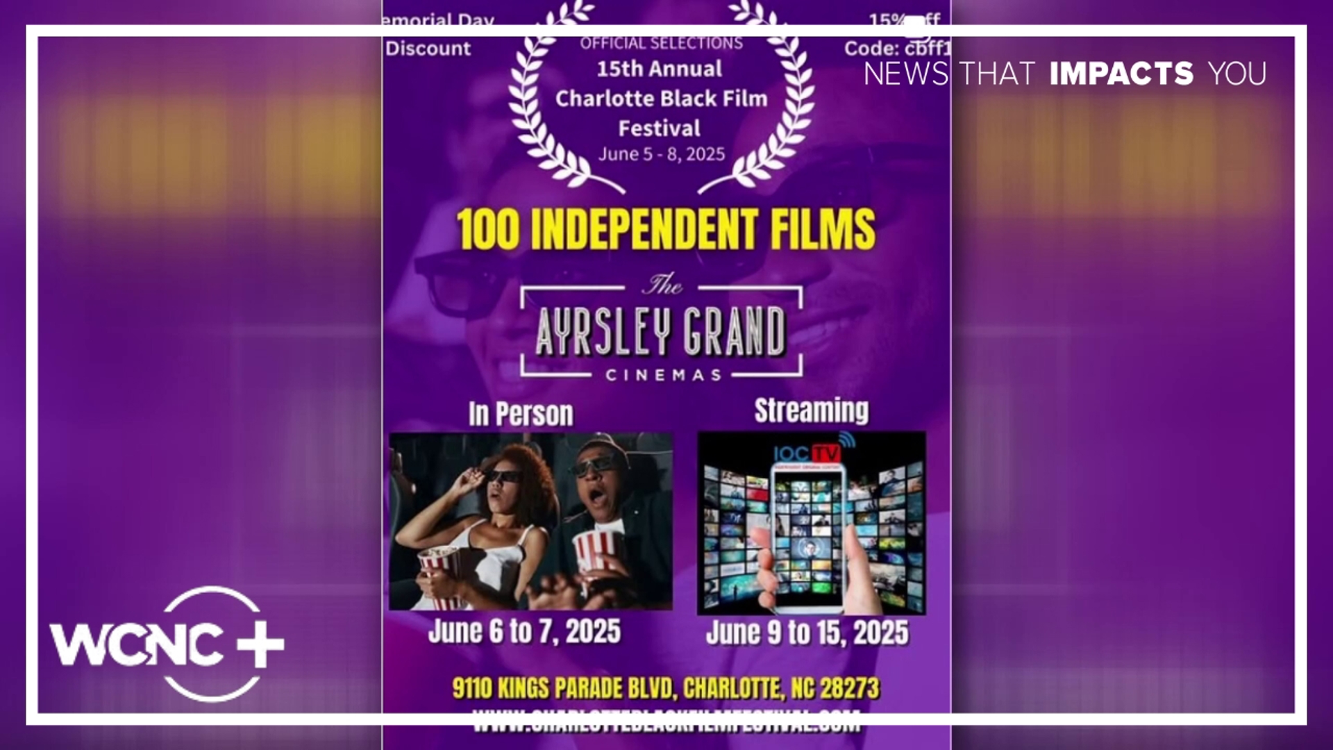 Tommy Nichols speaks to WCNC+ about the festival, which begins Thursday.