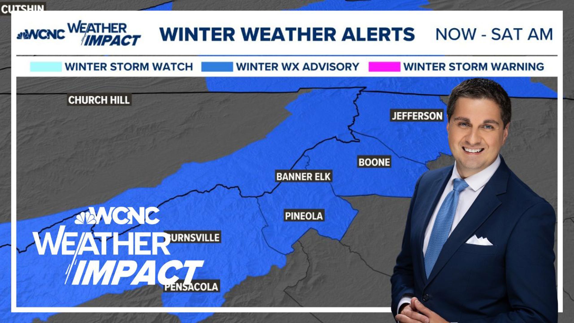 The North Carolina mountains received several inches of snow as a winter storm brought wintry weather to the region.