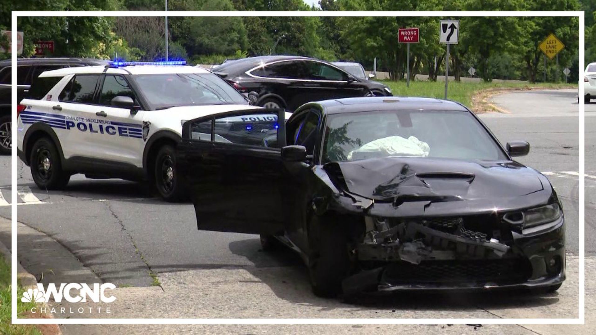 The suspect crashed into another vehicle at the intersection Charlottetowne Avenue and East Seventh Street, police said.