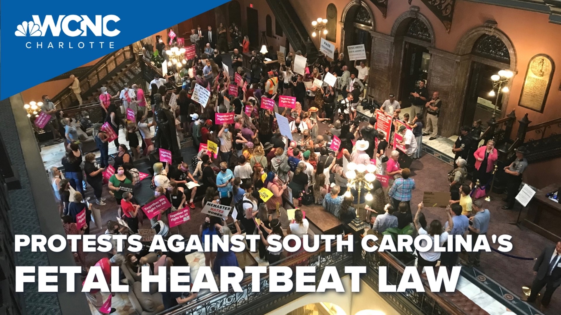 Impassioned protests from both sides of the abortion debate were seen in South Carolina.