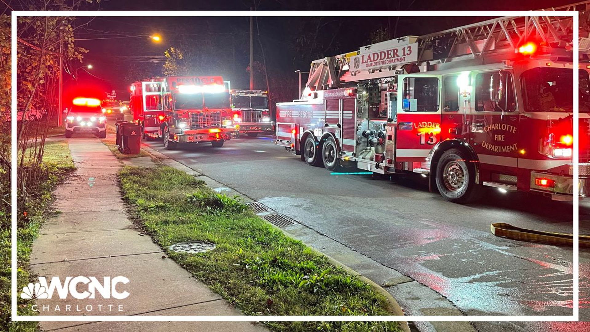 One person was taken to the hospital after a house fire on Willard Street in northwest Charlotte. 