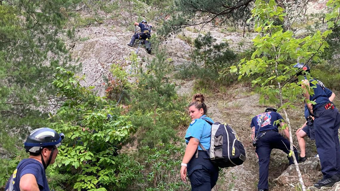 Hiker rescued after 75-foot fall at Crowders Mountain trail | wcnc.com