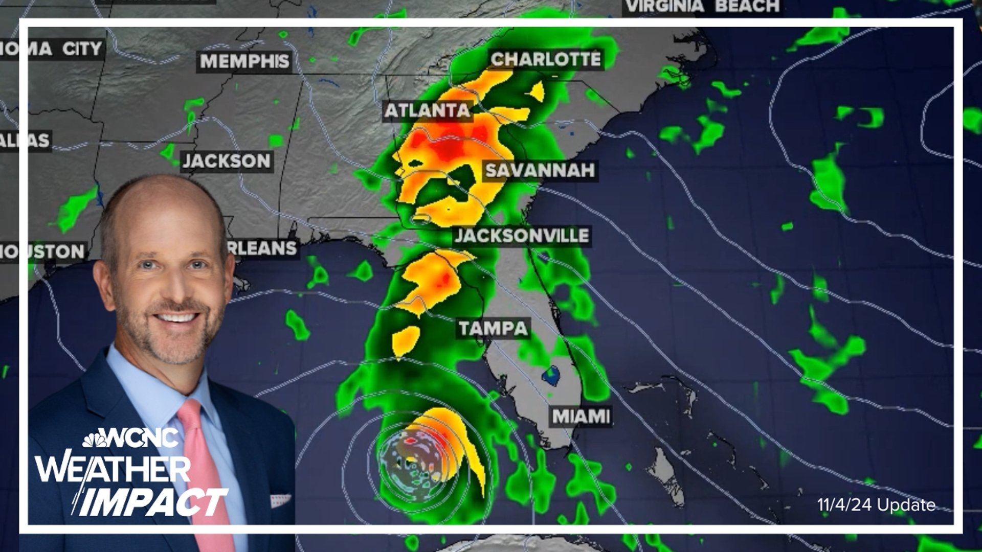 Tropical Depression 18, the future tropical storm and hurricane to be known as Rafael, could bring rainfall impacts to North Carolina and South Carolina.