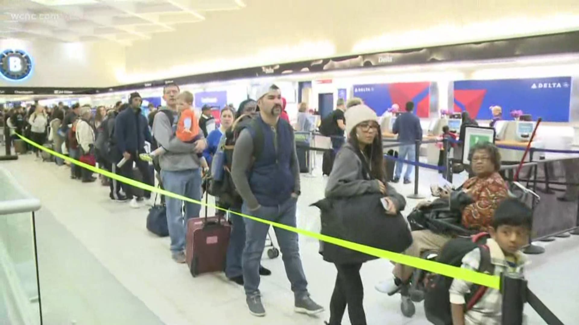 The rush is on at Charlotte Douglas, where hundreds of thousands of people are expected to pass through during Thanksgiving weekend.