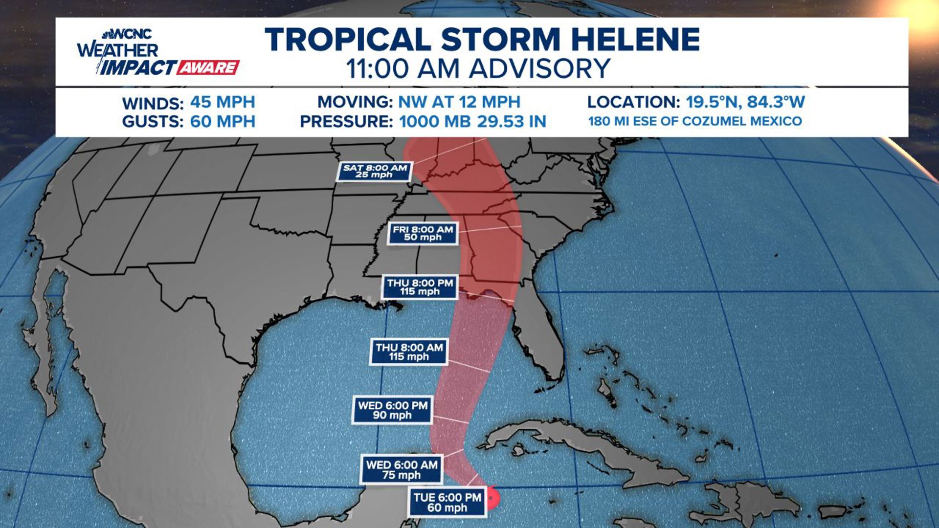 Tropical Storm Helene has officially formed in the Gulf of Mexico. WCNC Weather Impact Chief Meteorologist Brad Panovich with the future impacts of the storm.