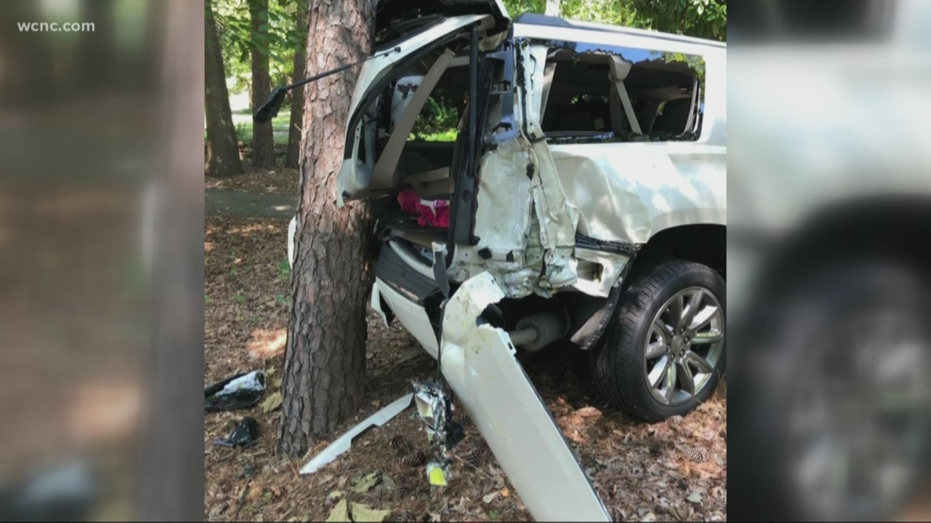 A Gastonia mother said her family's Chevy Suburban rolled backward down a hill with a 2-year-old inside, even though the car was off.