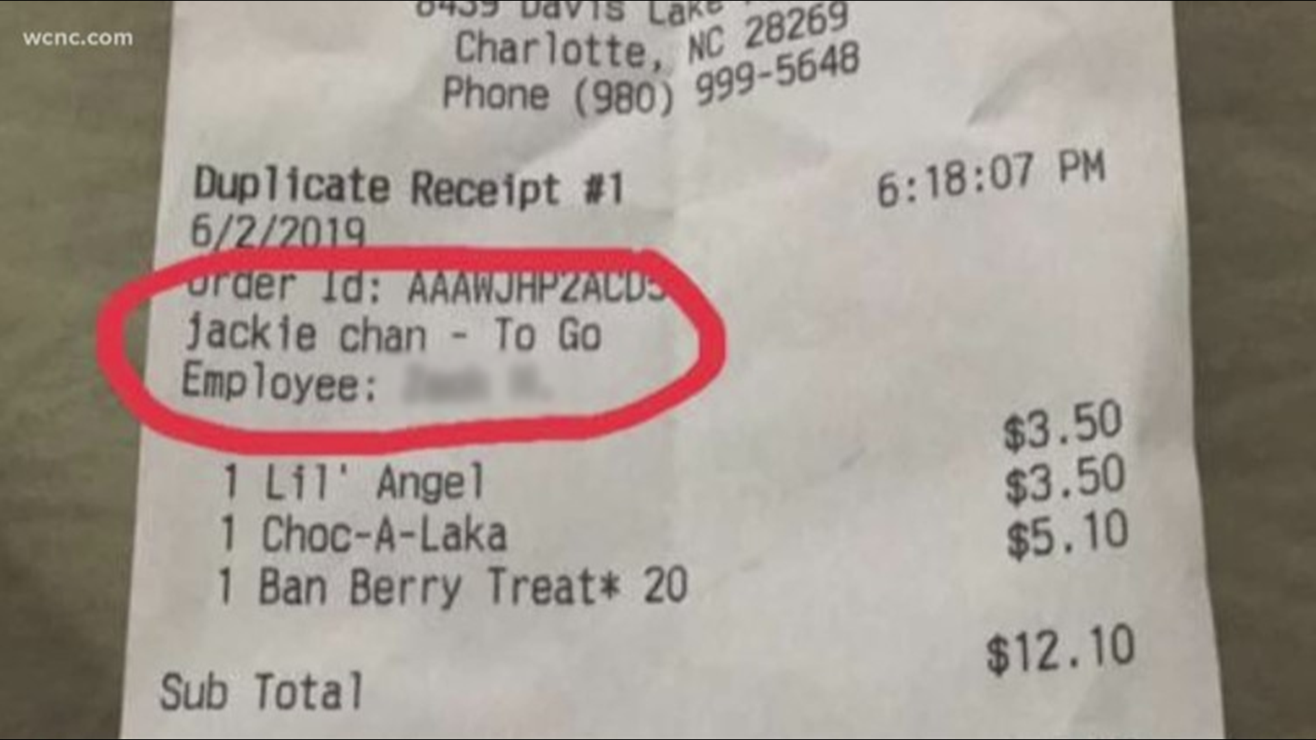 Two Charlotte Smoothie Kings have been shut down after customers noticed racist names added on their receipts. In one case, the n-word, and on another, the name "Jackie Chan."