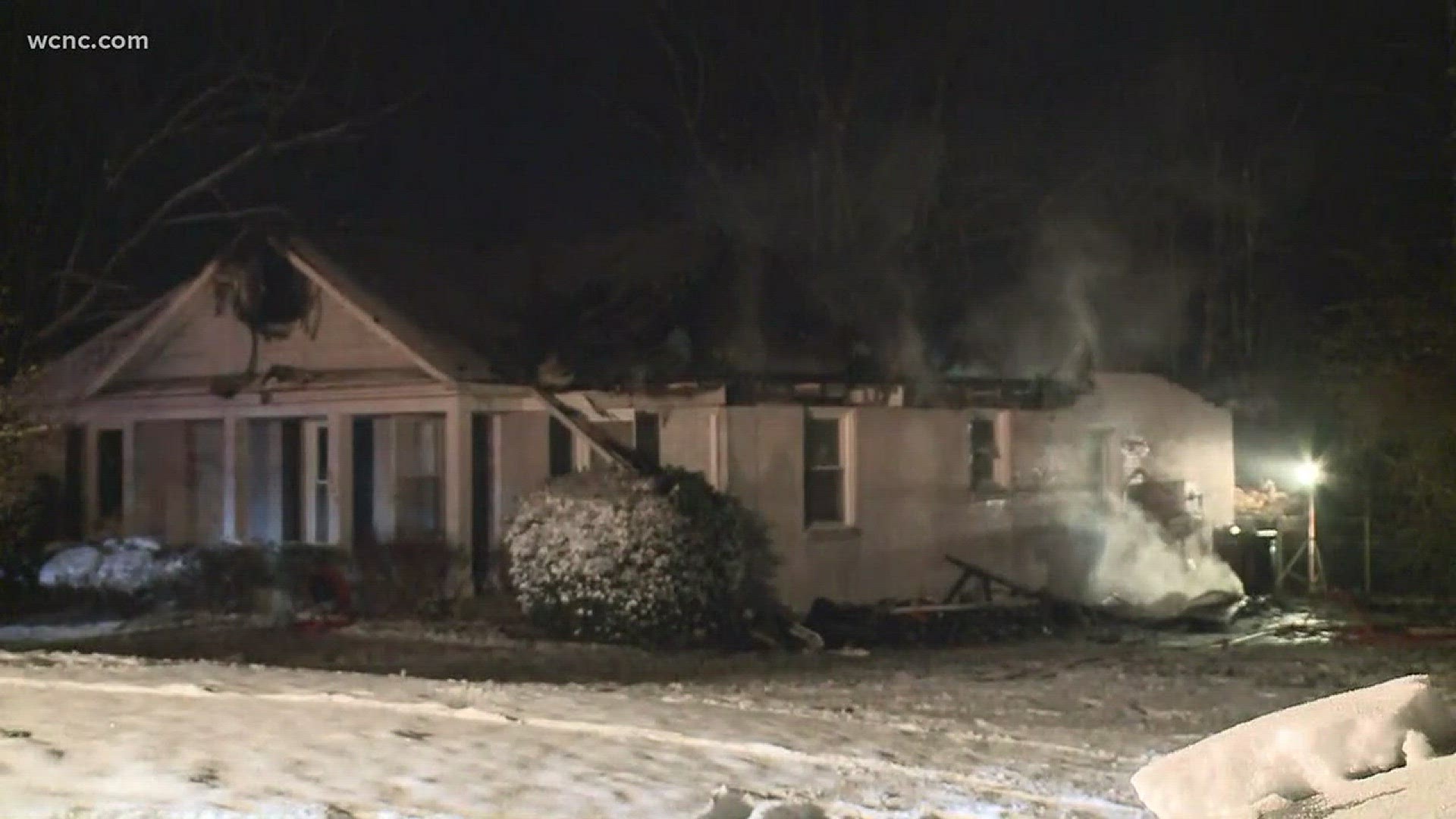 Fire officials are investigating the cause of a house fire in northeast Charlotte Thursday morning.