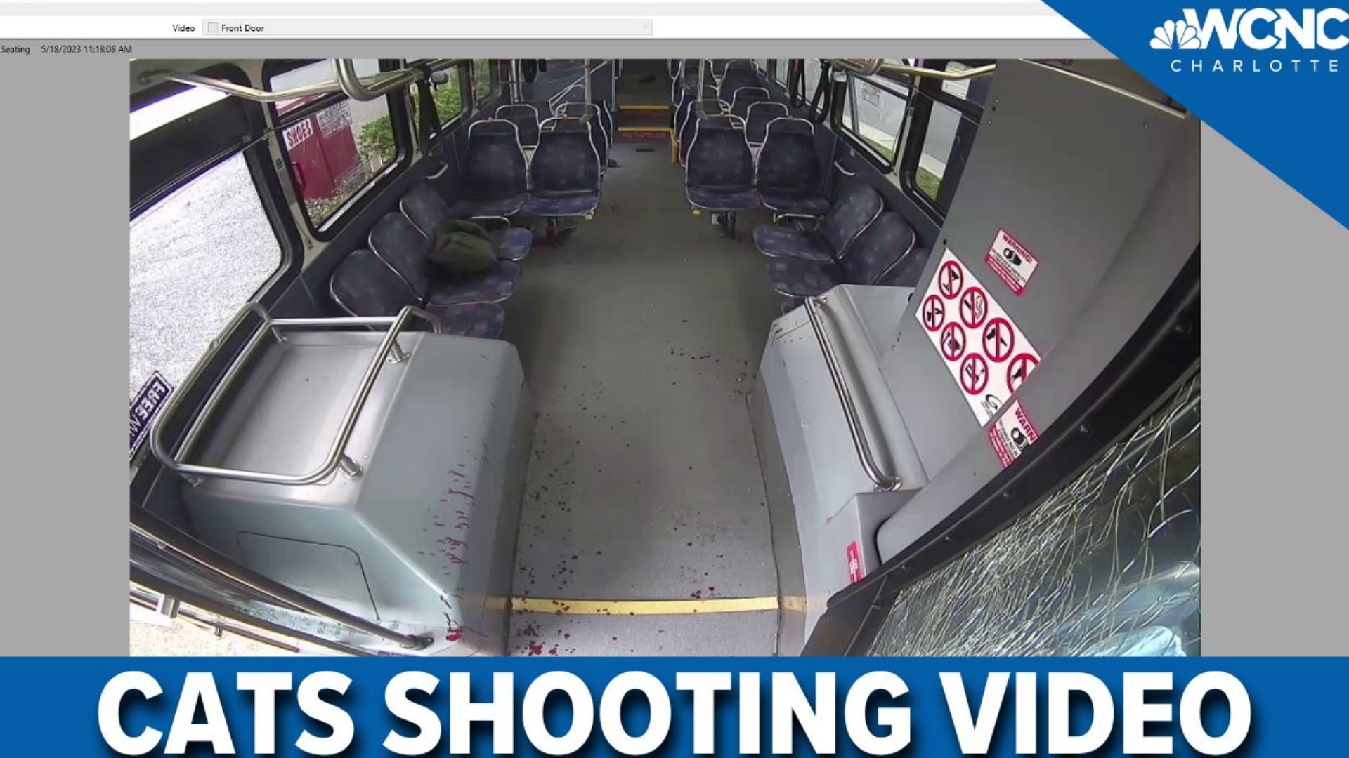 In the video, the passenger can be seen pulling a gun before the driver pulls his own gun moments later.