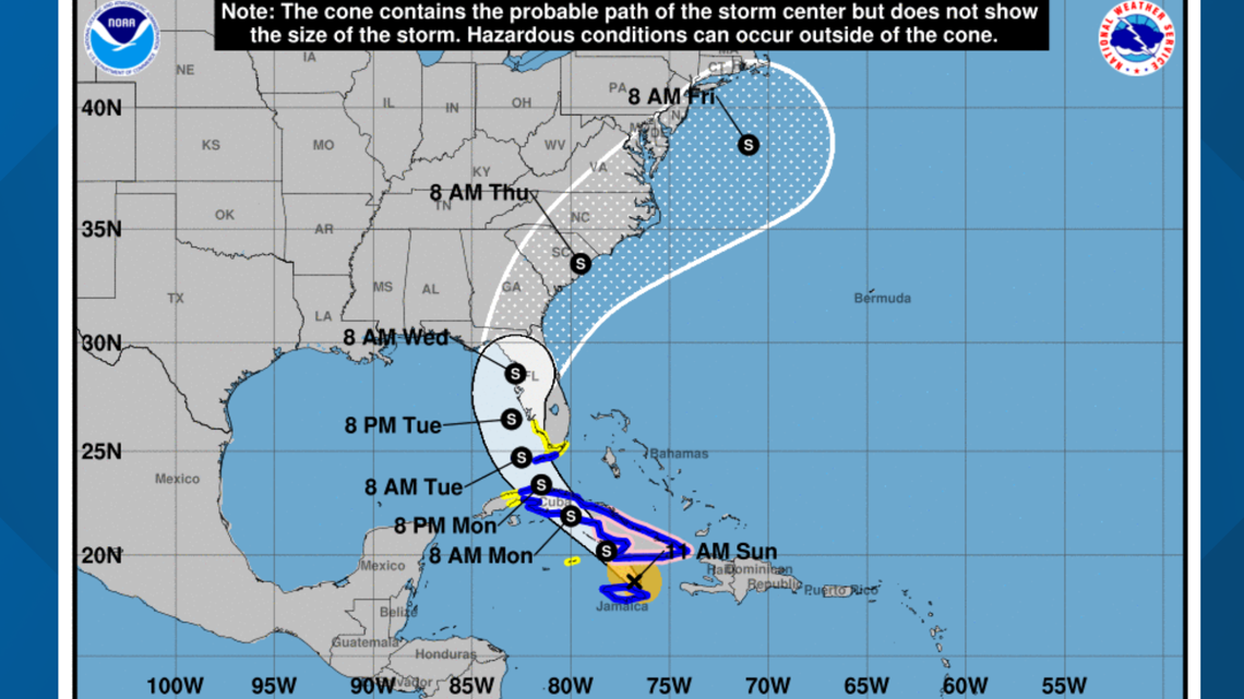 This is when National Hurricane Center update forecast cone.