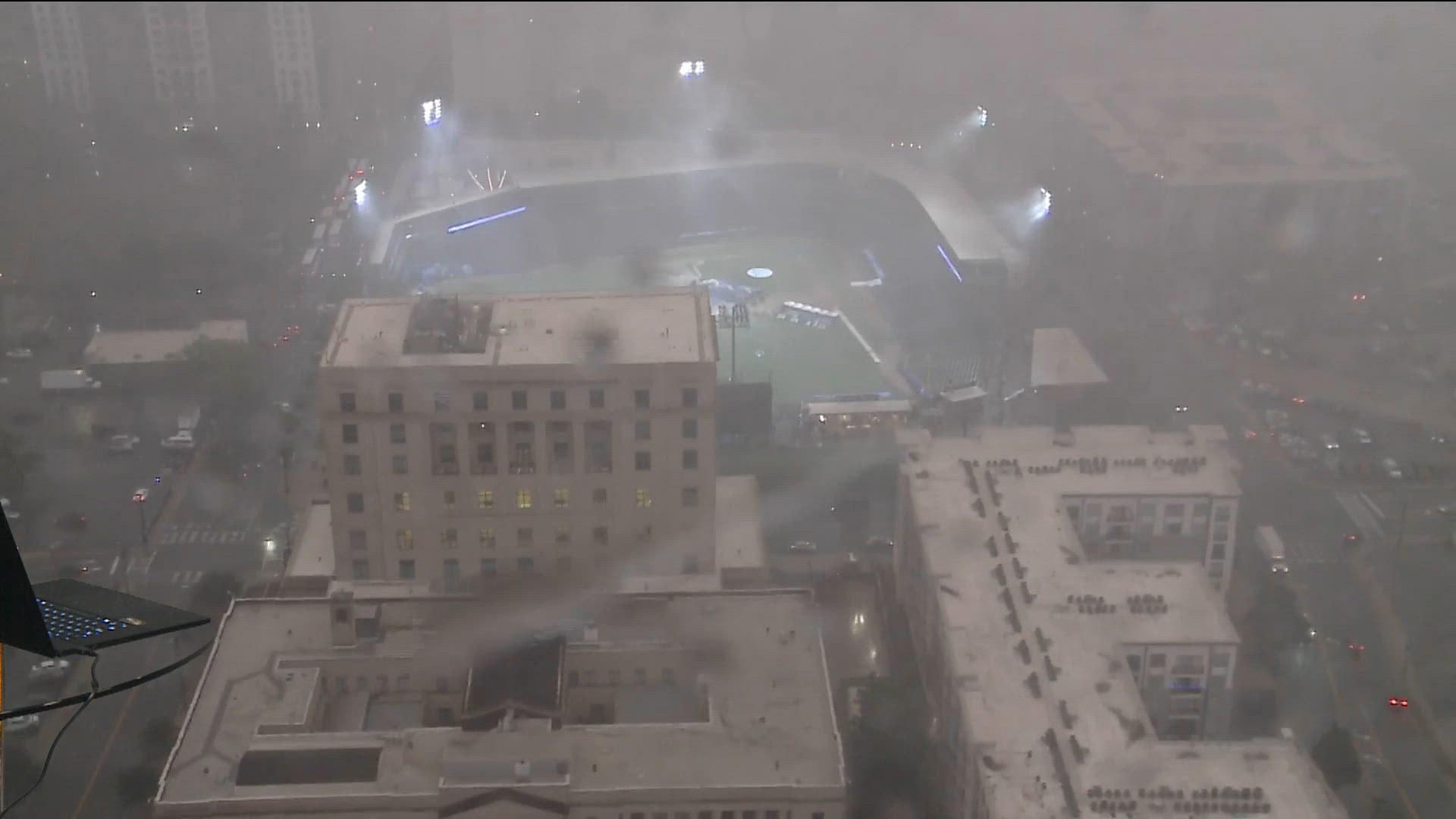 Filing Skill Truist Field evacuated by severe weather at MLS All-Star Skills ...