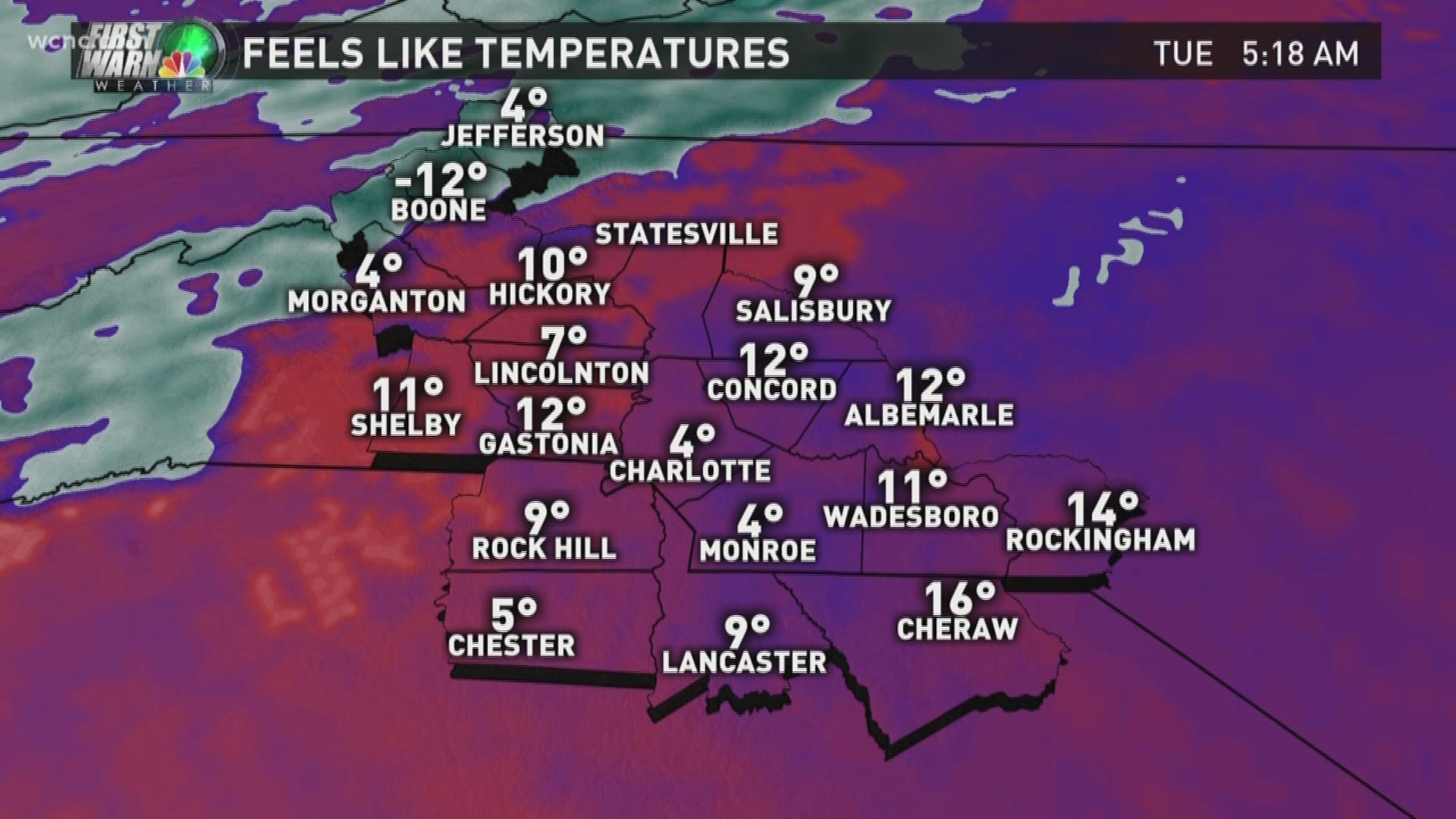 Freezing Temps Expected To Continue In Charlotte Area Parts Of Nc