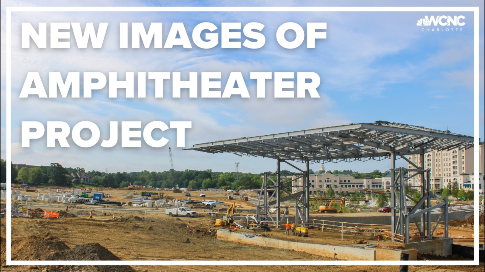 Newly-released images of the amphitheater under construction in South Charlotte's "Ballantyne reimagined project".