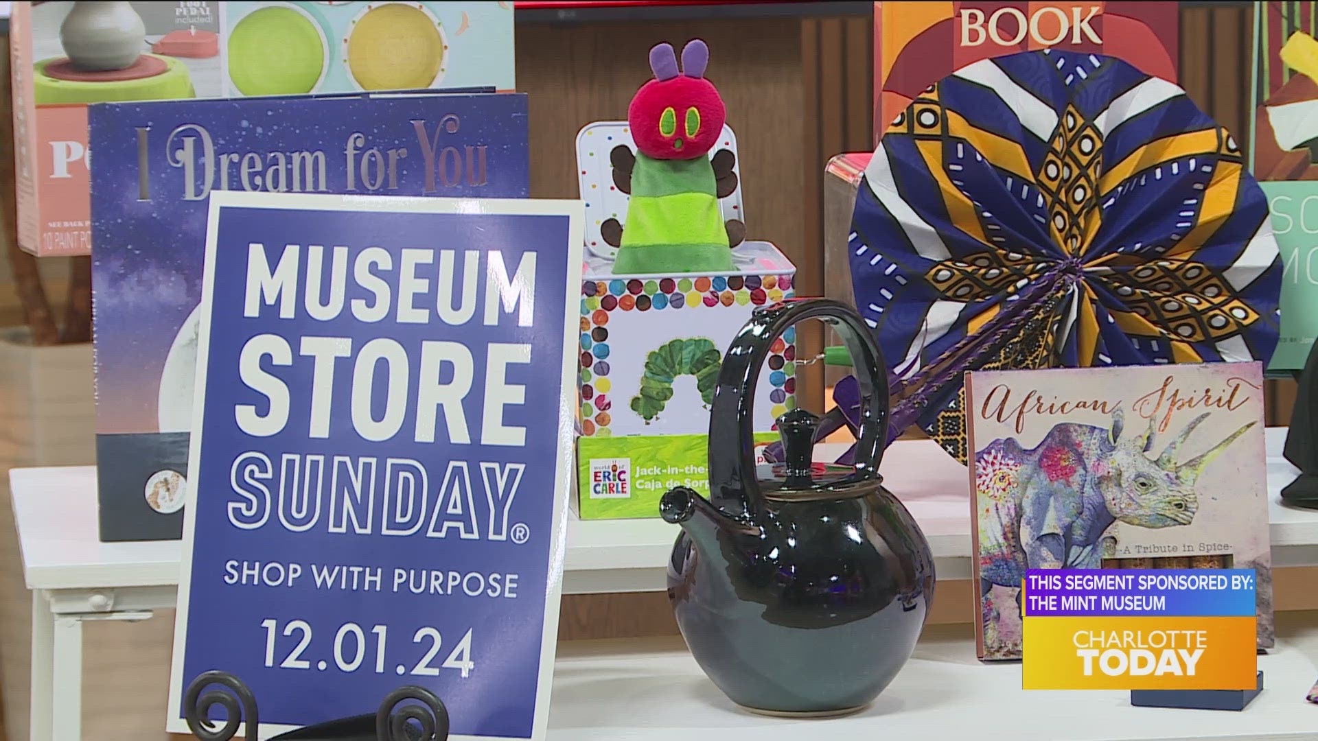 Museum Store Sunday is December 1 from 1-5pm at both Mint Museum locations