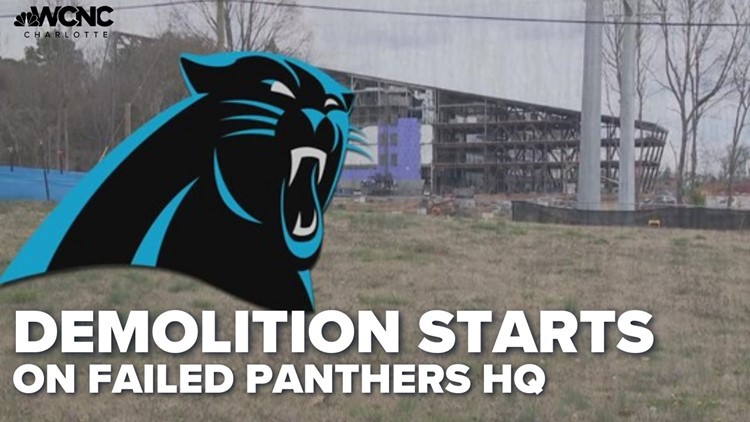 Demolition begins at failed Panthers HQ in Rock Hill