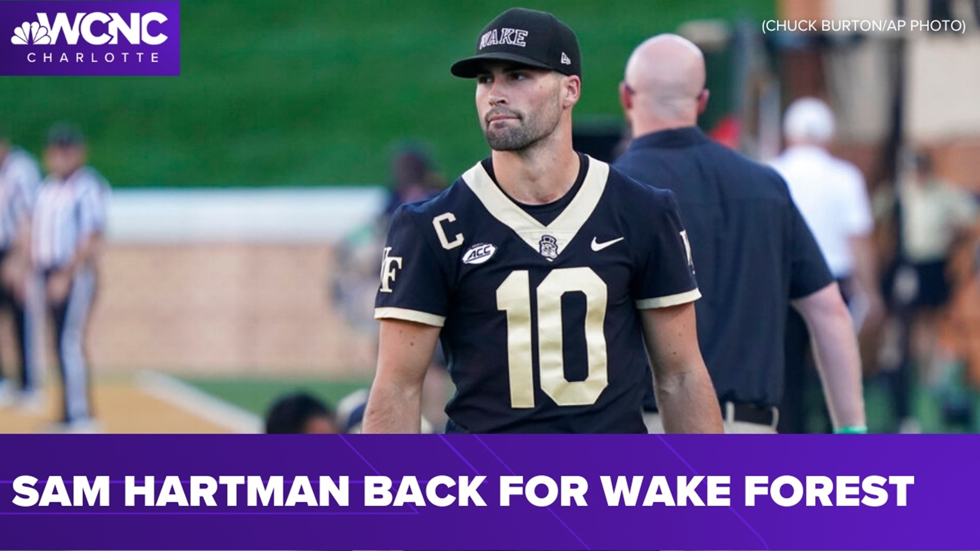Wake Forest announced Charlotte native Sam Hartman has been cleared to play football after undergoing treatment for a blood clot.