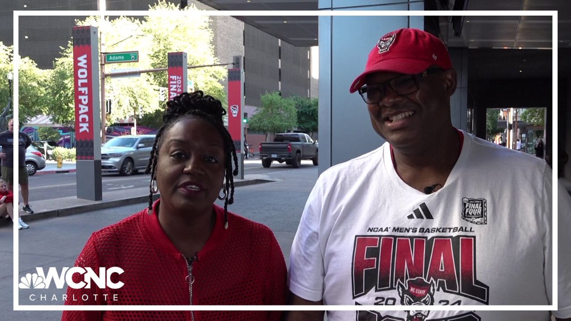 WCNC Charlotte's Ashley Stroehlein spoke to DJ Burns parents ahead of NC State's game against Purdue on Saturday.